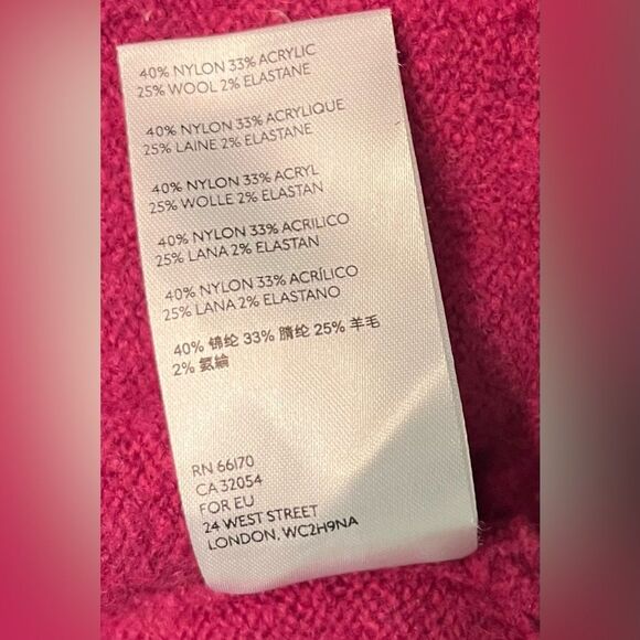 Free People Pink Sweater Cowl Neck -Small - Picture 4 of 6